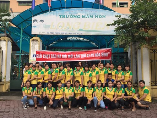 Công đoàn Trường mầm non Long Biên tổ chức Giải chạy báo Hà Nội mới lần thứ 45 vì hoà bình năm 2018